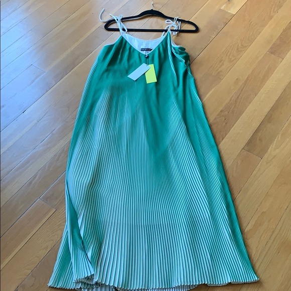 Karen Millen Two Tone Pleated Maxi Dress s 6 - Picture 10 of 14